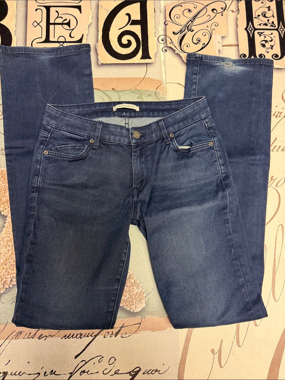 ❣️5/$25❣️Rich & Skinny Dark Blue Wide Leg Jeans